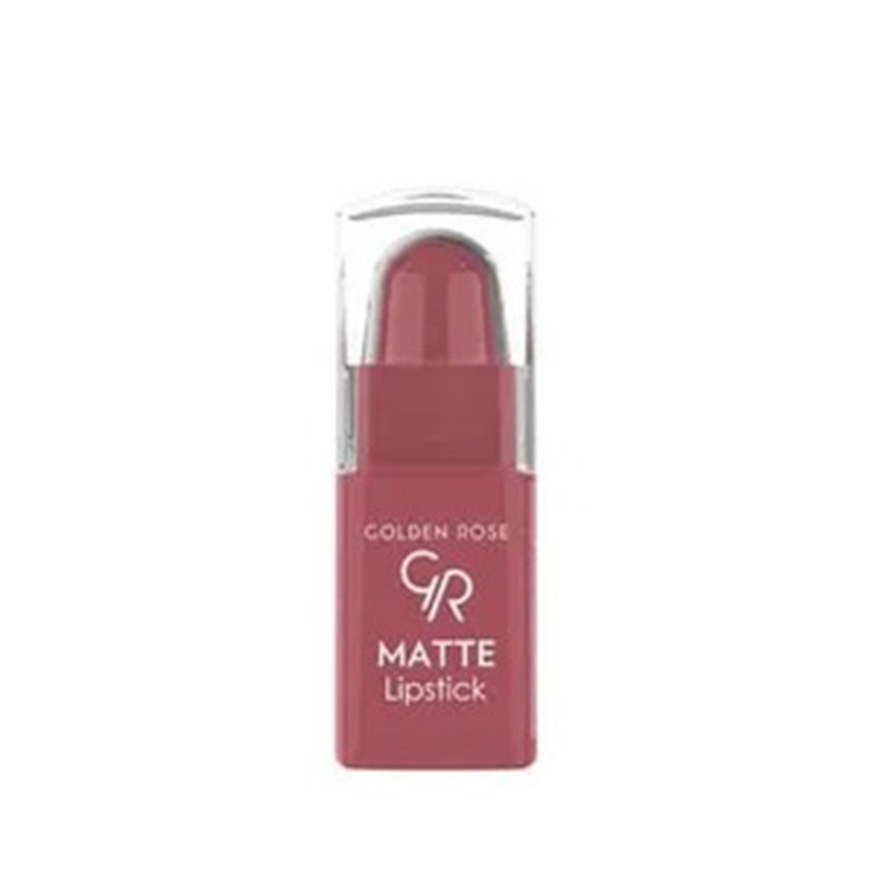 رژ لب جامد و مات مینی گ-ل-دن رز سری Matte Lipstick شماره 02