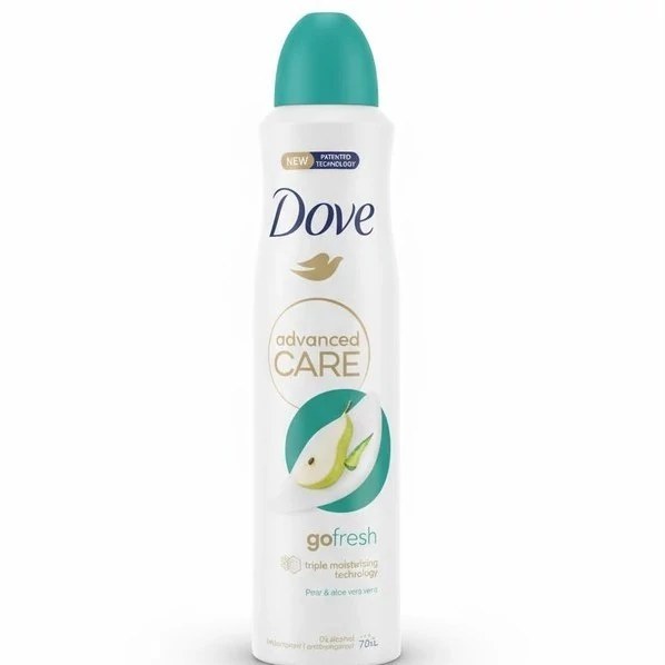 اسپری د-ا-و D-O-V-E ضدتعریق مدل Advanced Care رایحه گلابی و آلوئه‌ورا